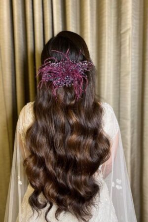 Feather hair brooch