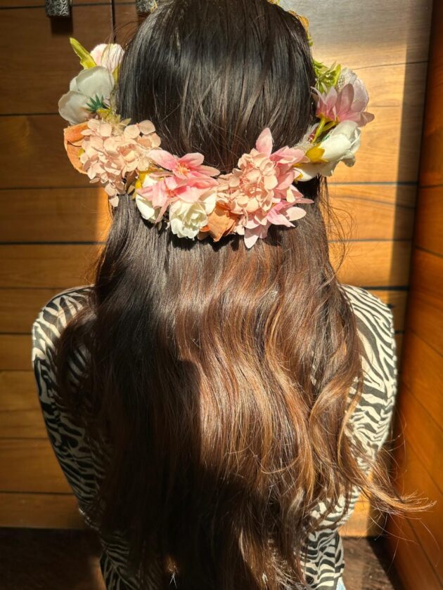 Exotic floral tiara