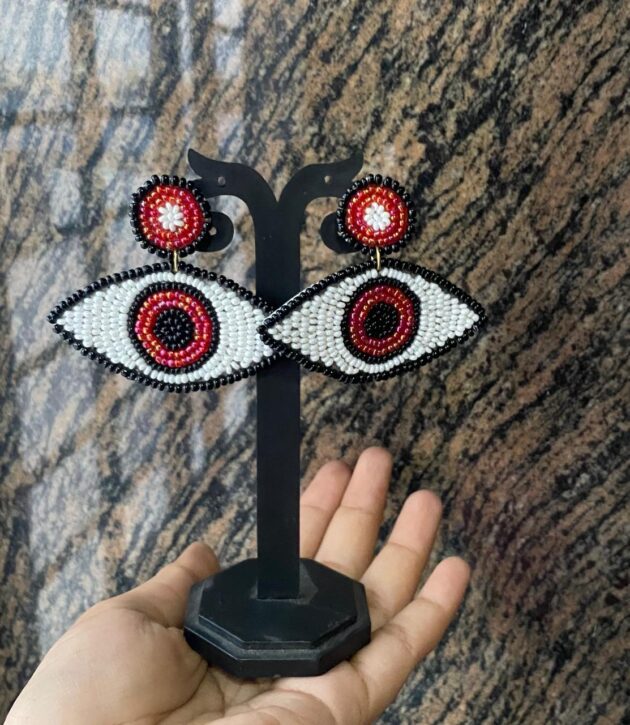 Evil eye earings