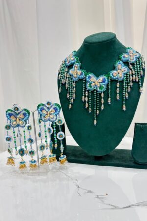 Blue Mirage embroidered jewellery