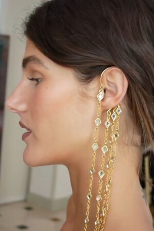 Golden rain Earcuff