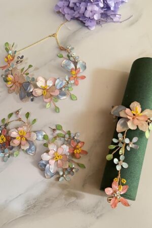 Pestal bloom resin jewellery